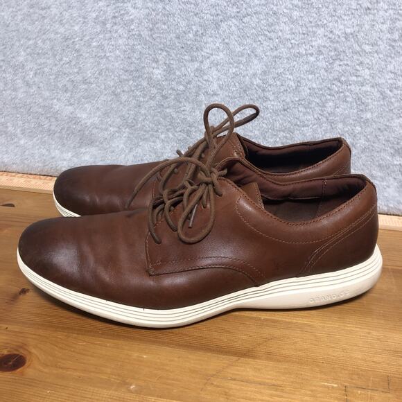 Cole Haan Grand Dress Shoes Mens 12M Tour Plain Ox Woodbury Ivory C29412 - Picture 3 of 12